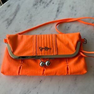 Orange folding purse